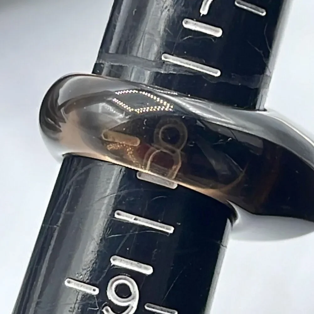 Gemorbit, Inc.,Smokey Topaz, white zircon and blue topaz ring size 8